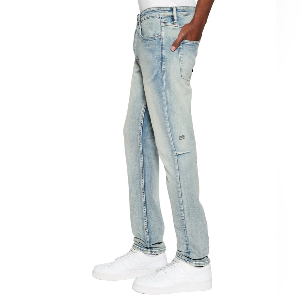 Ksubi Men’s size 32 x 29 Chitch Punk Blue Skinny Fit Tapered Button Fly Jeans